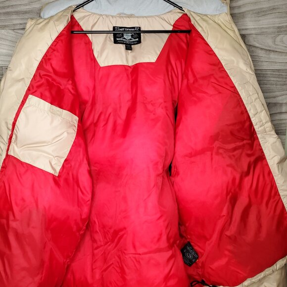 Vintage G UNIT Denim Co 50 Cent Heavyweight Puffer Vest/Jacket Tan Mens Sz 2XL - Picture 8 of 15